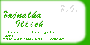 hajnalka illich business card